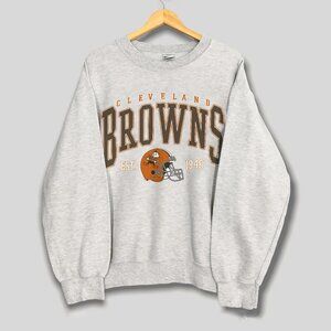 Vintage Cleveland Browns Sweatshirt, Vintage NFL Cleveland Browns Football Shirt